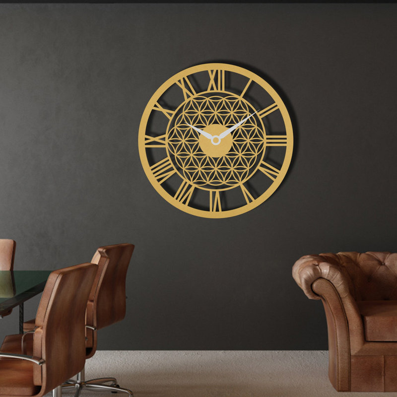 Larbi Metal Wall Clock, 69cm H x 69cm W x 2cm D