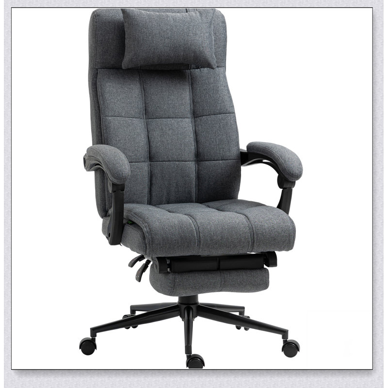 Fauteuil de bureau pivotant en tissu à haut dossier avec hauteur réglable Executive