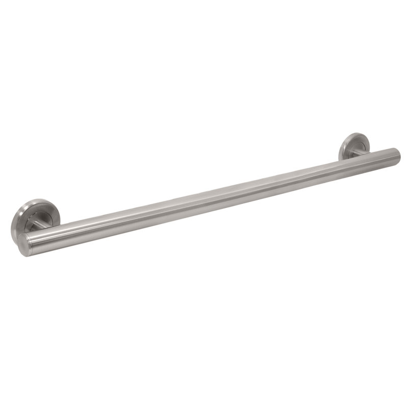 Latitude II Stainless Steel Wall Mount Grab Bar | ADA Compliant Safety Bar For Bathroom, Satin Nickel, 24"