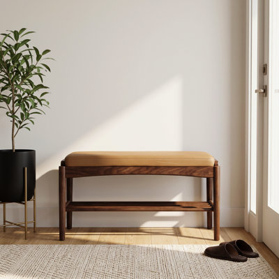 Banc à chaussures en noyer noir