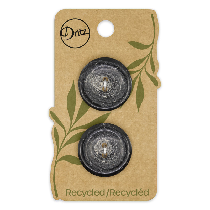 Bouton rond en chanvre recyclé Dritz
