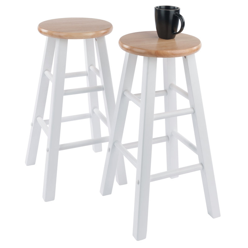 Tabouret de bar Azaya, White, Petit tabouret (assise à 23,86 po de hauteur), 2