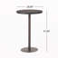 Mobilier de table d'extérieur rond en rotin de 26 po avec table de bar et table de pique-nique pour l'extérieur