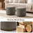 19.9"Round Upholstered Ottoman with Storage-612255469