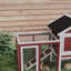 Cage à lapin en bois 48 po avec toit en asphalte imperméable, piste extérieure amusante, plateau amovible et rampe