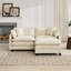 Canapé modulaire Teasley avec tissu chenille et coussins double couche-122062182