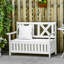 Banc de patio en bois avec boîte de rangement Outsunny-113696061
