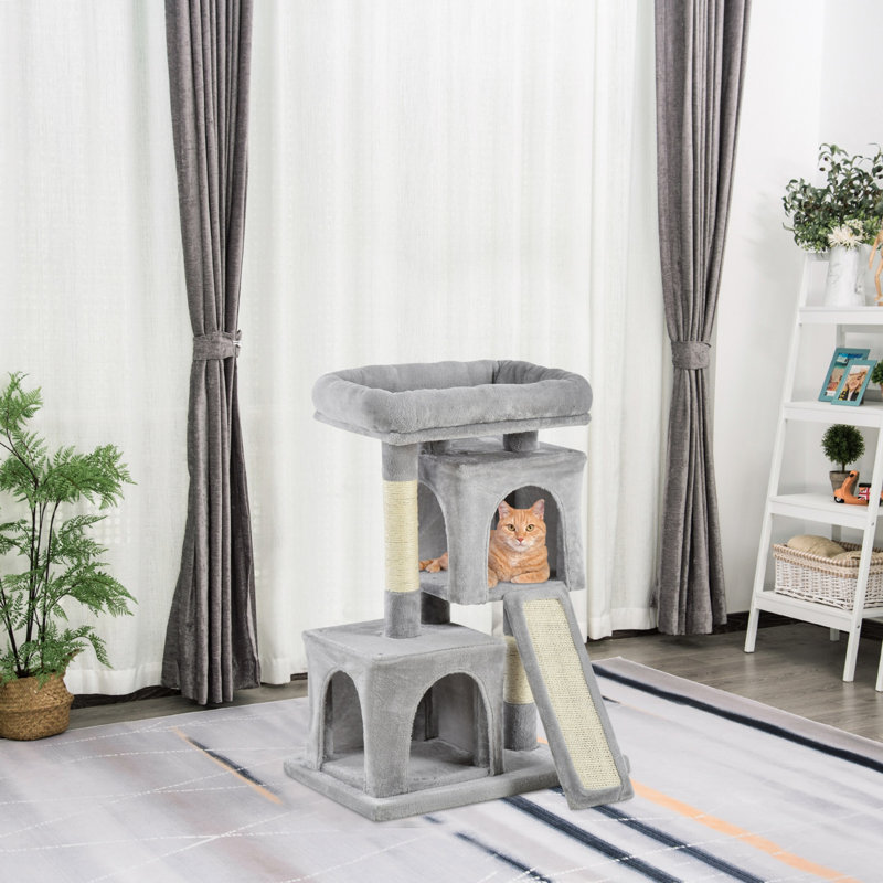 210.82 cm H Cat Tree / Condo, Grey