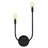 2-Light Right Hand White Linen Wall Sconce-2071528366