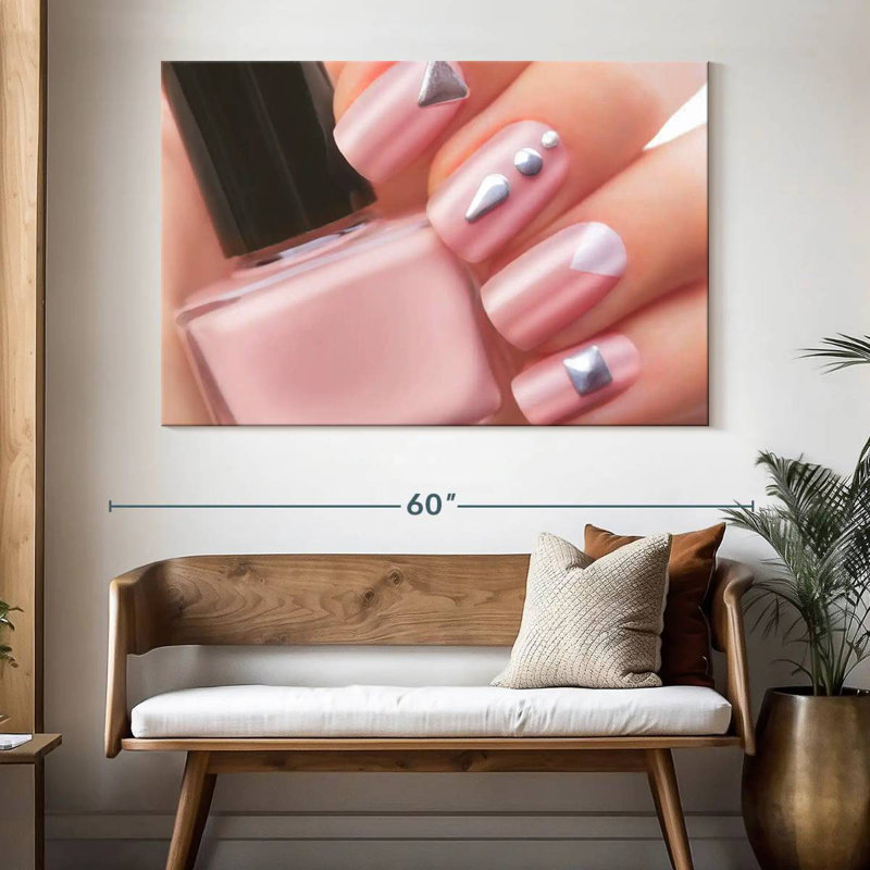 Shuttleworth Pretty Pink Nails, 34" H x 51" W