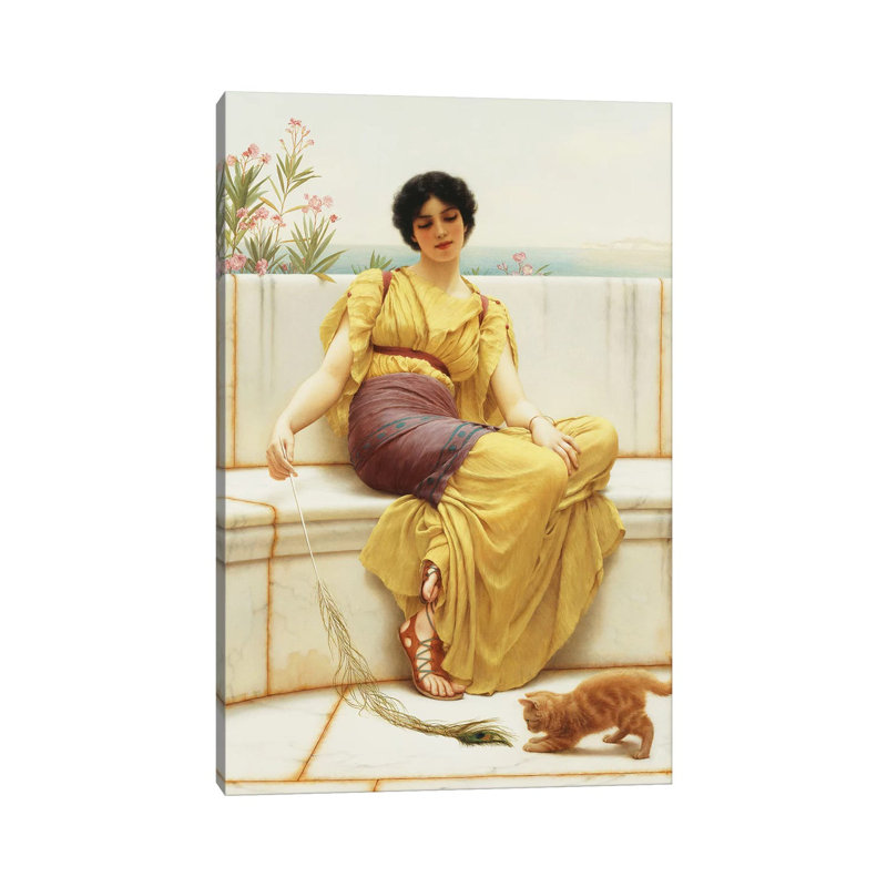 Idleness, 1900 by John William Godward - Wrapped Canvas Gallery-Wrapped Canvas Giclée, 20.32 cm H x 30.48 cm W