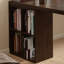 Bureau en coin en bois massif avec bureau en L et bibliothèque intégrés-442755305-442755307