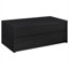 Ensemble de tables basses Living Room avec plateau relevable en placage de bois véritable de ton noir, deux pièces rectangulaires