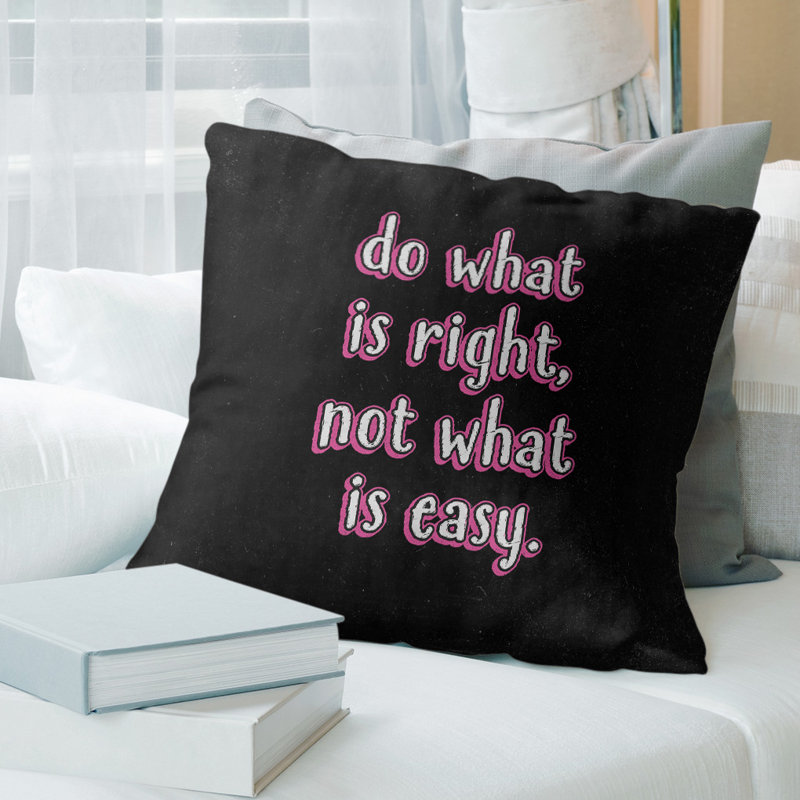 Solid Colour Reversible Throw Pillow, Pink, 18" x 18"