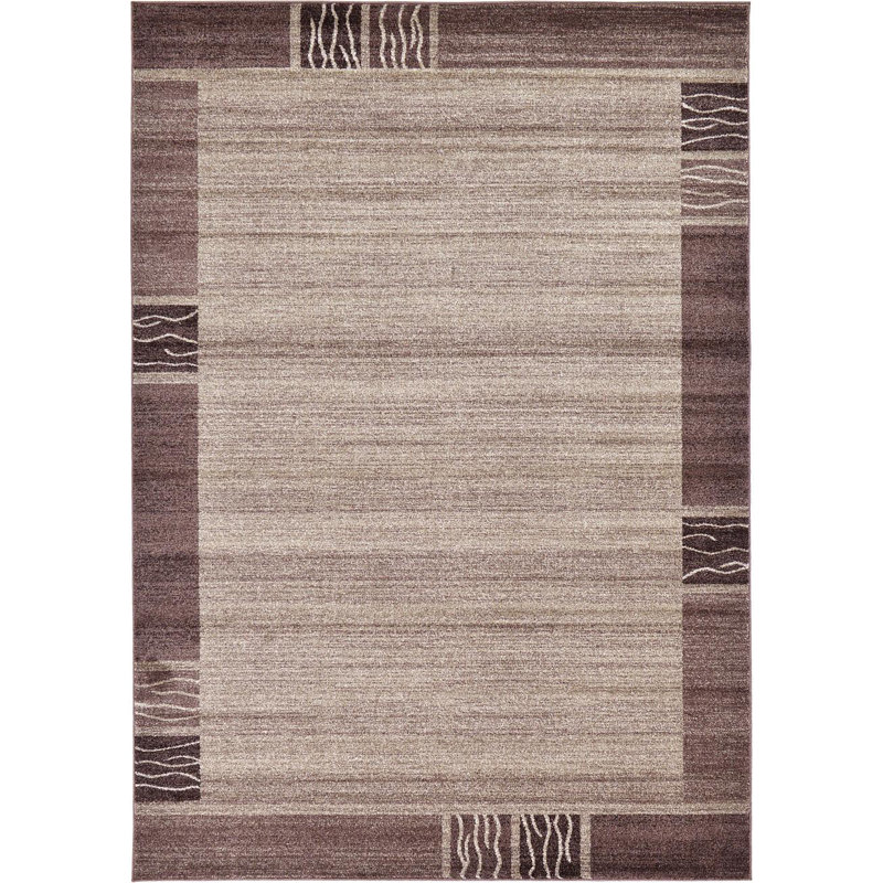 Tapis géométrique en polypropylène tissé à la machine Cante, Rectangle 5 pi 3 po x 8 pi
