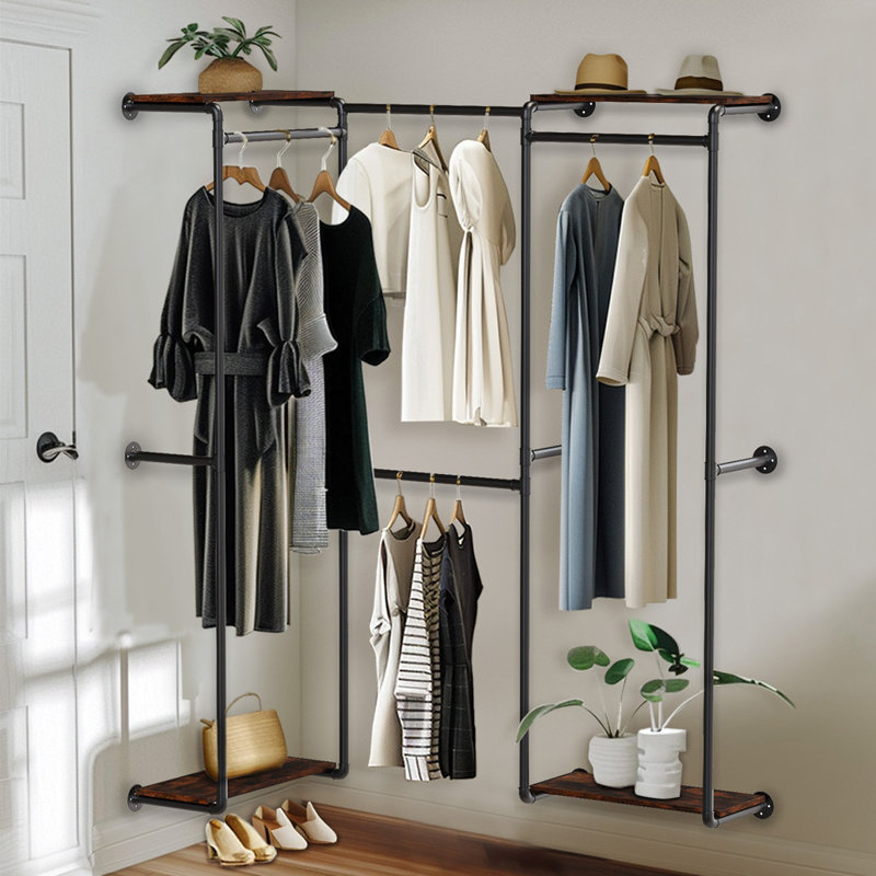 Adetoyosi 185cm Wall Mounted Clothes Rack