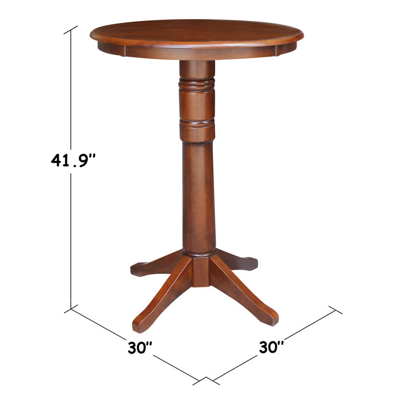 Table de salle à manger Craighead, H 41,9 po x L 30 po x l 30 po, Espresso