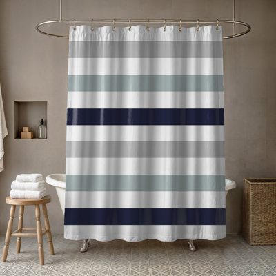 Boucher Striped Single Shower Curtain