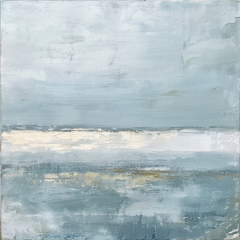 «Aqua Veil», art mural sur toile tendue, L 20 po x H 20 po x P 1,5 po