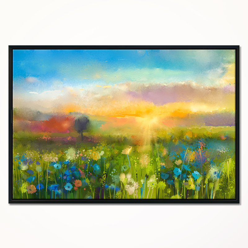 « coucher de soleil », impression sur toile, H 12 po x l 20 po x P 1 po