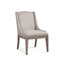 Chaise d'appoint en bois massif Alsip Linen