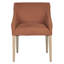 Elvie Linen Sloped Track Arm Dining Chair in Burnt Orange