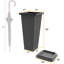 Pot de fleurs conique en plastique de 61 cm de hauteur (lot de 2) avec soucoupe de drainage, pot carré d'intérieur et d'extérieur pour porche, terrasse et jardin-257257045
