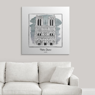 « notre dame-brushstroke édifices », impression