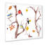 Arbres d'automne et petits oiseaux - Peinture sur toile-59711093-59711094