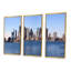 Boston Skyline Panorama - 3 pièces, cadre photo flottant sur toile-782499082-782499086