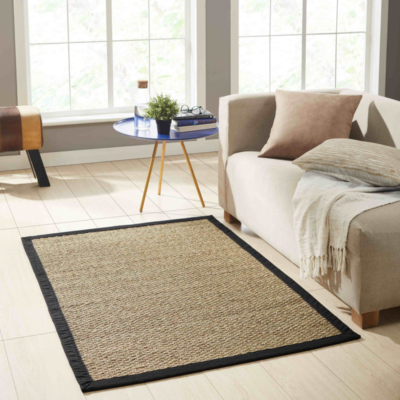 Tapis beige / noir Wininger, Rectangle 7 pi 3 po x 9 pi 3 po