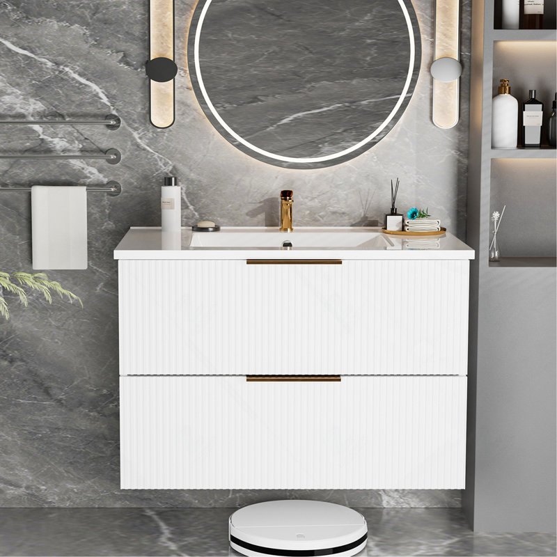 36 Inch White Bathroom Vanity Without Sink
