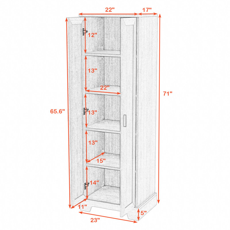 Xzavyer Bathroom Cabinet, Brown