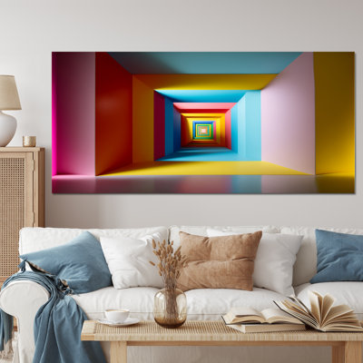 Pastel Color Rectangular Infinity - Abstract Midcentury Wall Art