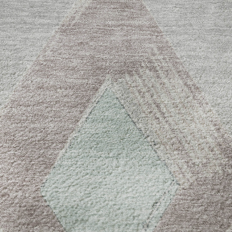 Premium Machine Washable Ansley Geometric Rug, Round 8'