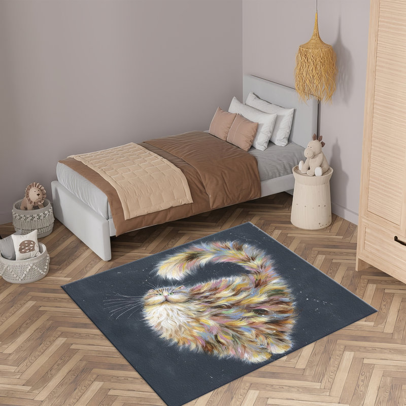 Featuring a Distinct Tribal Pattern this Non-Woven Soft Printed Rug Adds a Touch of Exotic Elegance to Your Living Space