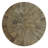 Round Solid Wood Top Metal Base Dining Table