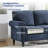 Luelle 61" Rolled Arm Loveseat Chenille Modern Sofa-1960941505