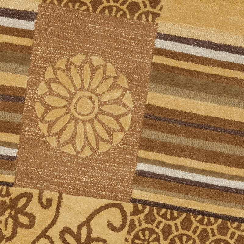 Tapis abstrait en laine et viscose touffetés à la main Soho, Tapis de couloir 2 pi 6 po x 8 pi