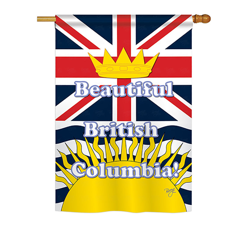 Drapeau maison en polyester à 2 côtés columbia columbia, H 40 po x l 28 po