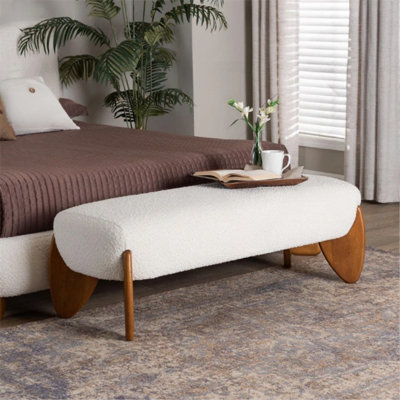 Banc simple de style crème