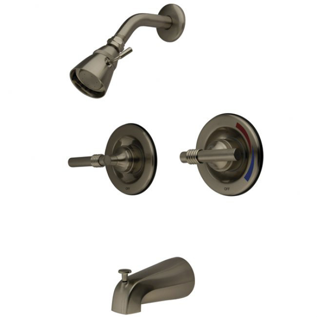 Milano Diverter Tub and Shower Faucet with Magellen Lever Handles