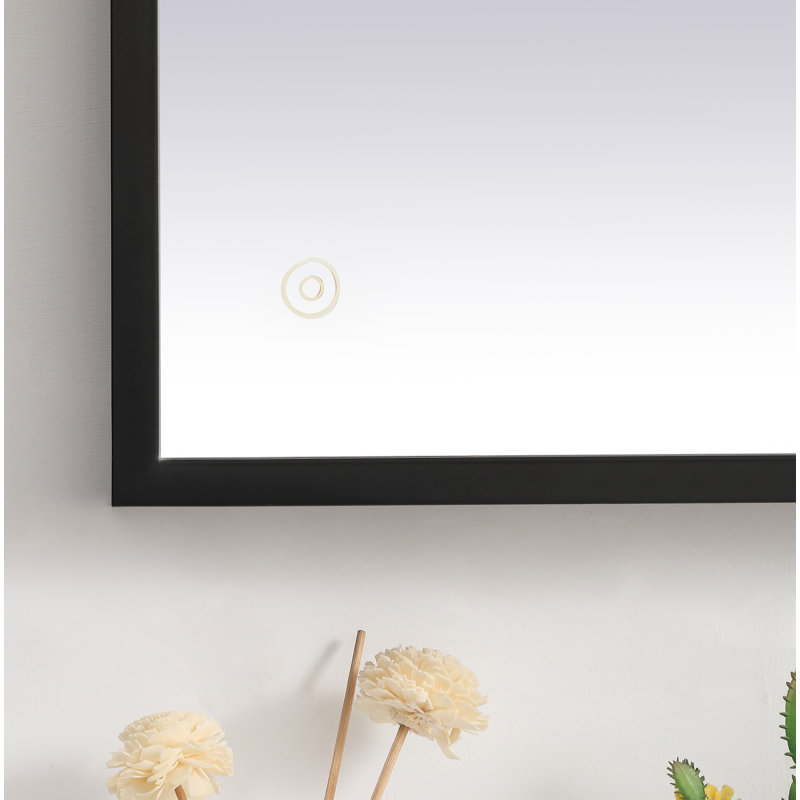 Miroir Piche Inch avec température de couleur réglable 3000K / 4200K / 6400K, Noir, 30 po x 36 po