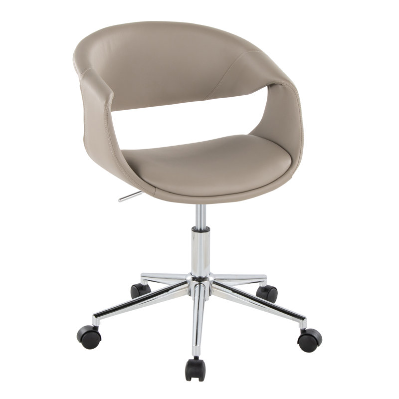 Arshad Upholstered 5-Star Task Chair, Light Gray