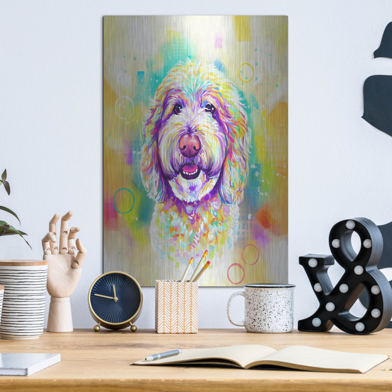 "Pop Art Goldendoodle 4" par Furbaby Affiliates, H 16 po x l 12 po