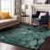Premium Machine Washable Cerrito AMF558 Teal Rug