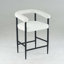 Ensemble de 2 tabourets de bar modernes rembourrés avec accoudoirs en tissu Boucle-1787056645