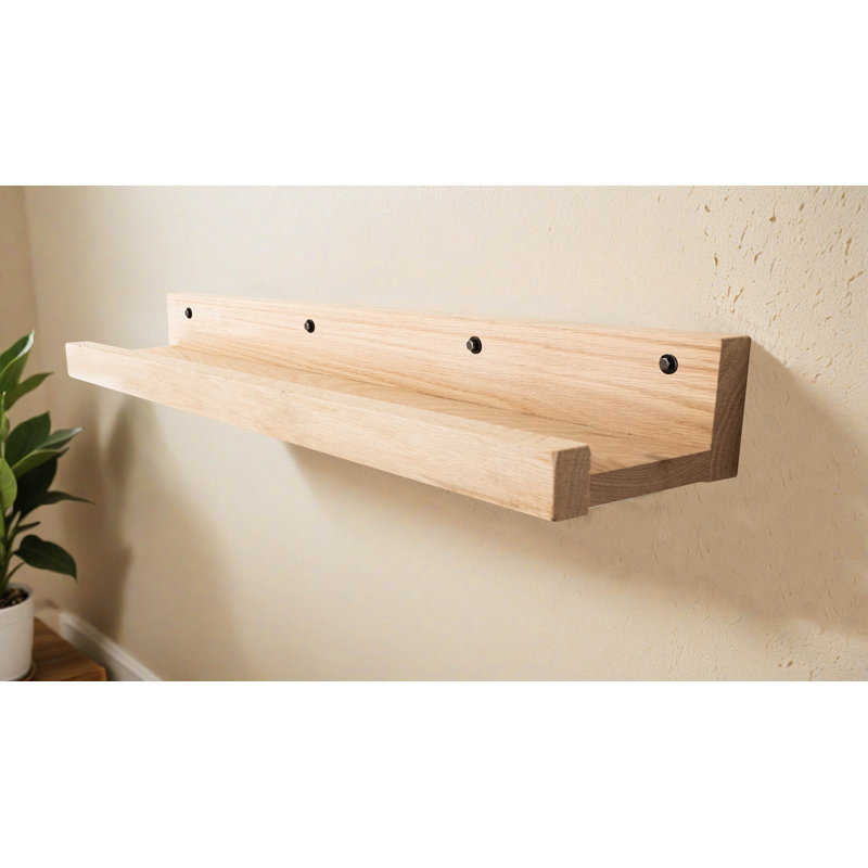 Rayne Large Solid Oak Lipped Shelves, 56x6x5