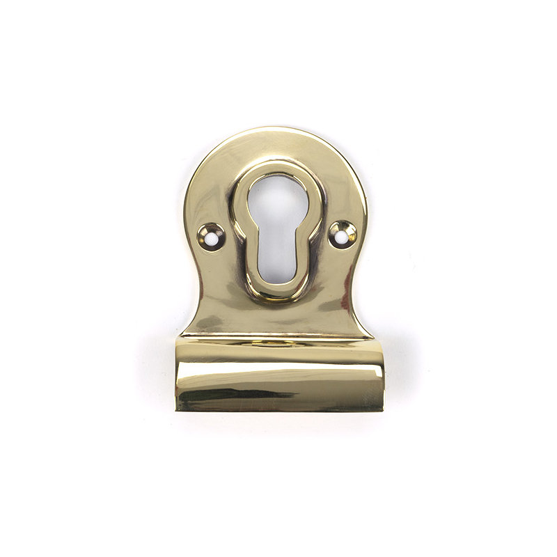 Face Fixed Aged Brass Euro Escutcheon