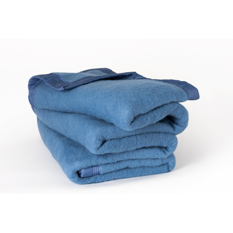 Couverture en laine Aurora, Simple, Marine